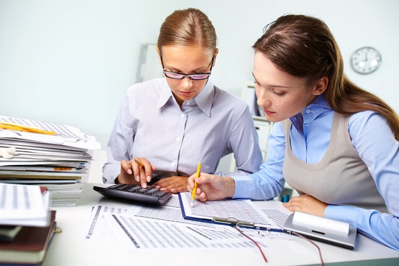 Accountants working